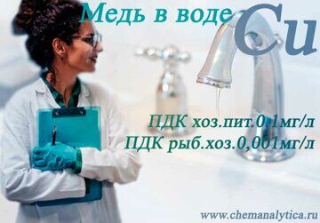 медь в воде